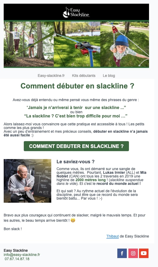 Newsletter - easy slackline